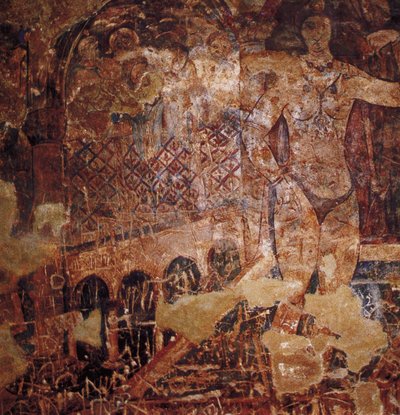 Affresco di donna che fa il bagno da C.Vibert Guigue